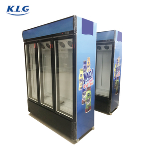 Supermarket Display <b>Refrigerator</b> and Freezer Vertical Glass Door Fridge With Auto Air Cooling Fan Vertical Glass Door Fridge - Product Image 2