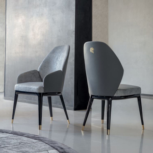 <span class=keywords><strong>Sedie</strong></span> da Pranzo in Pelle di Alta Qualità <span class=keywords><strong>con</strong></span> Gambe Dorate, Arredamento di Lusso Premium, <span class=keywords><strong>Sedie</strong></span> da Pranzo Moderne Italiane - Product Image 2