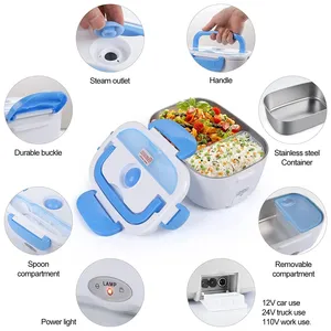 Lonchera Eléctrica para Auto y Hogar, Calentador de Comida Portátil para Oficina, Lonchera para Hombres Adultos con Acero Inoxidable de Grado Alimenticio - Product Image 3