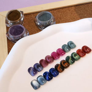 Mắt mèo từ sơn móng tay sắc tố-9D mắt mèo màu sắc tố móng tay từ tính-sắc tố từ tính màu xanh lá cây và màu xanh - Product Image 5