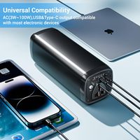 Batterie au lithium OEM N11 31200mAh 18650, banque d'alimentation portable, PD 65W QC3.0, chargeur pour ordinateur portable avec sortie AC 220V 120W, prise UK Type-C