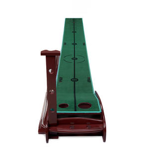 Tapis de putting professionnel en bois pour entraînement en intérieur avec retour de balle, tapis d'entraînement en gazon artificiel pour la maison et le bureau - Product Image 6