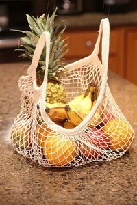 Grand sac de marché en coton crocheté, sac de shopping en tricot - Product Image 3