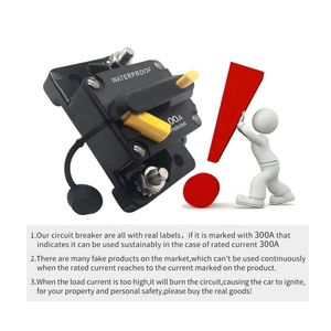 <span class=keywords><strong>30</strong></span> Amp Circuit <span class=keywords><strong>Breaker</strong></span> DC 12V -48V Tahan Air 30A-300A Manual Reset Sekering Inverter untuk Trolling Motor Auto Mobil RV Marine Perahu Cur - Product Image 5