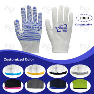 Más de 15 años Fabricante de fábrica Suministro de guantes de trabajo de protección de PVC de un solo lado Punto Blanco Construcción Agarre Guantes de algodón Seguridad - Product Image 5