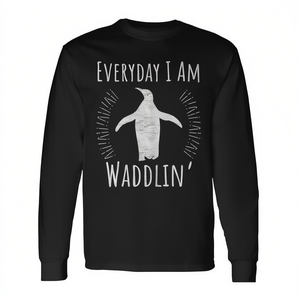 Camiseta de manga larga con diseño de pingüino, diseño Unisex para adultos, talla unisex - Product Image 3