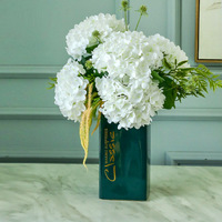 Bunga Hydrangea PU Besar 176 Kelopak, Tekstur Lembut, Cetak 3D, Bunga Artifisial, Dekorasi Hotel, Pernikahan, Hari Valentine