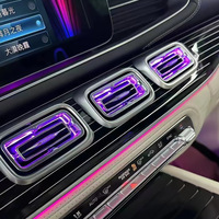 Pour Mercedes Benz W167 GLE GLS GLE53 GLS63 64, éclairage d'ambiance LED couleur pour aérateurs, buse de turbine RGB, lampe décorative, kit de réaménagement