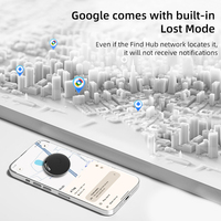 Pelacak Hewan Peliharaan Pintar Petop Kompatibel dengan Google Find My Device Pelacak Real-Time Global untuk Anjing Kucing Koper Kunci Dompet Hitam