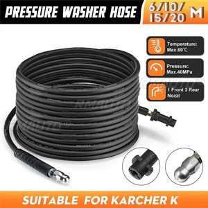 Manguera de Limpieza de Drenajes de Alcantarillado de 6-20 m para Lavadora a Presión, Limpiador de Tuberías de Aguas Residuales para Karcher Serie K - Product Image 1