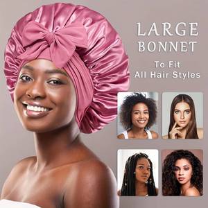Bonnets de nuit en satin de soie personnalisés avec logo de luxe pour femmes, grands et longs, pour tresses, cyclisme, affaires, pêche - Product Image 3