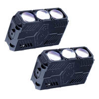 Système d'éclairage auxiliaire extérieur pour voiture à trois lentilles LED, 3000k 6000k, lumière de calandre pour voitures et motos