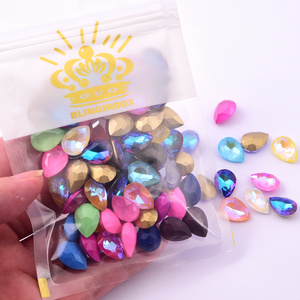 מפעל oleeya ייצור 13*18 מ מ "מ גביש זכוכית רופפת נקודה בחזרה אבני חן המשמש שמלה - Product Image 5