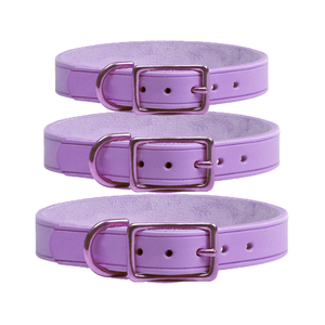 Nueva moda E único sólido simple en blanco de lujo italiano duradera de cuero Real collares de perro para mascotas - Product Image 2