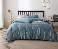 Ensemble de draps 100% bambou, taille Queen, rafraîchissants et respirants, 4 pièces, comprenant un drap plat, un drap-housse et 2 taies d'oreiller