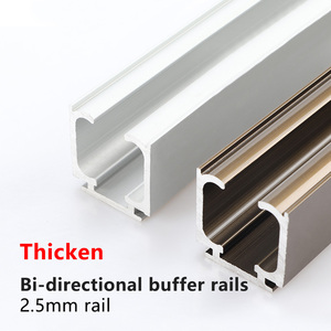 Herrajes para puertas correderas de Granero ocultas, Kit de rodillos de pista oculta montados en la pared Interior de cierre suave para rodillos de pista deslizante - Product Image 2