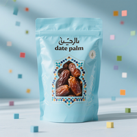 Impression personnalisée Dates Noix de palme Mat/Brillant 150G 200G Stand up Alimentaire Snack Emballage Sac Mylar Paquet Avec Fenêtres