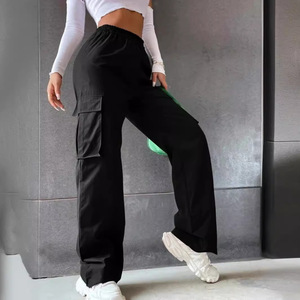 Nouveaux produits printemps-été, <span class=keywords><strong>pantalon</strong></span> long pour <span class=keywords><strong>femme</strong></span>, décontracté, sport, taille haute, élégant, ample, droit, à séchage rapide, résistant à l'usure - Product Image 1