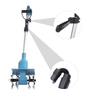 Blue Handheld Soil Cultivator 21V <b>Max</b> Lithium Electric Motor For Home Tillage - Product Image 2