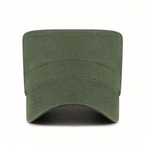 Simple <b>Flat</b> Baseball <b>Cap</b> for <b>Men</b> Women Youth Custom Sports <b>Cap</b> Solid Colors for Spring Autumn Outdoors Made Common Cotton Fabric - Product Image 2