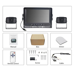 Ağır geniş açı 9-36v 1080p araba <span class=keywords><strong>dvr</strong></span>'ı 4 araç içi kamera <span class=keywords><strong>dvr</strong></span> 7 inç dört monitör otobüs 360 kamyon kamera sistemi geri yardım - Product Image 3