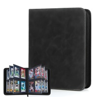 Classeur et étui de rangement pour cartes MIO PU, 4 pochettes 2x2 pouces, capacité 128+ cartes 3x4 pouces, fermeture éclair, épaisseur 40 mm