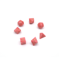 Jeu de dés en pierre d'agate polyédrique, parfait pour D & D et autres jeux de société.