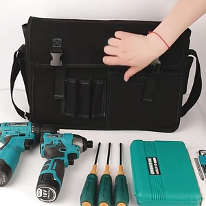 Bolsa de Herramientas de Lona Resistente para Electricistas, Bolsa de Almacenamiento con Cierre de Cremallera Resistente al Desgaste para Carpintería - Product Image 5