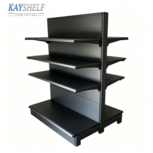 Exhibidor de Metal Resistente a la Corrosión para Supermercados, con 5 Estantes Perforados, Independiente, para Tiendas Minoristas y de Conveniencia - Product Image 5
