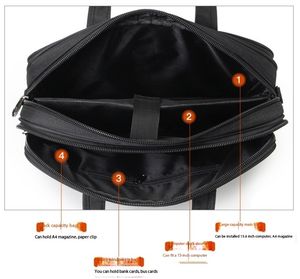 Maletín Grande IStapromo para Regalos, Maletín para Portátil de 15.6 Pulgadas, Bolsa de Trabajo, Bolsa de Mensajero Expandible, Bolsos de Hombro, Bolsa de Lona - Product Image 2