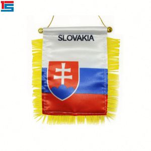 Mini Bandera de Satén Personalizada de España con Borlas Amarillas, Impresión Digital, para Coche, Eventos Deportivos y Exhibición - Product Image 5