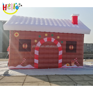 Cabane en rondins gonflable de Noël, maison en bois d'hiver gonflable avec design personnalisé - Product Image 1