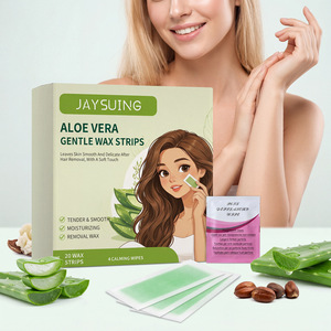 Jaysuing 20 <span class=keywords><strong>Strisce</strong></span> Depilatorie Delicate all'Aloe Vera, Idratanti e Lisciante per la Pelle - Product Image 1
