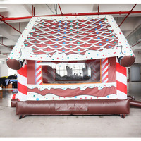 Château gonflable en PVC de qualité commerciale, thème cœur d'amour, installation facile, capacité de 300 kg, pour événements hivernaux, locations de vacances