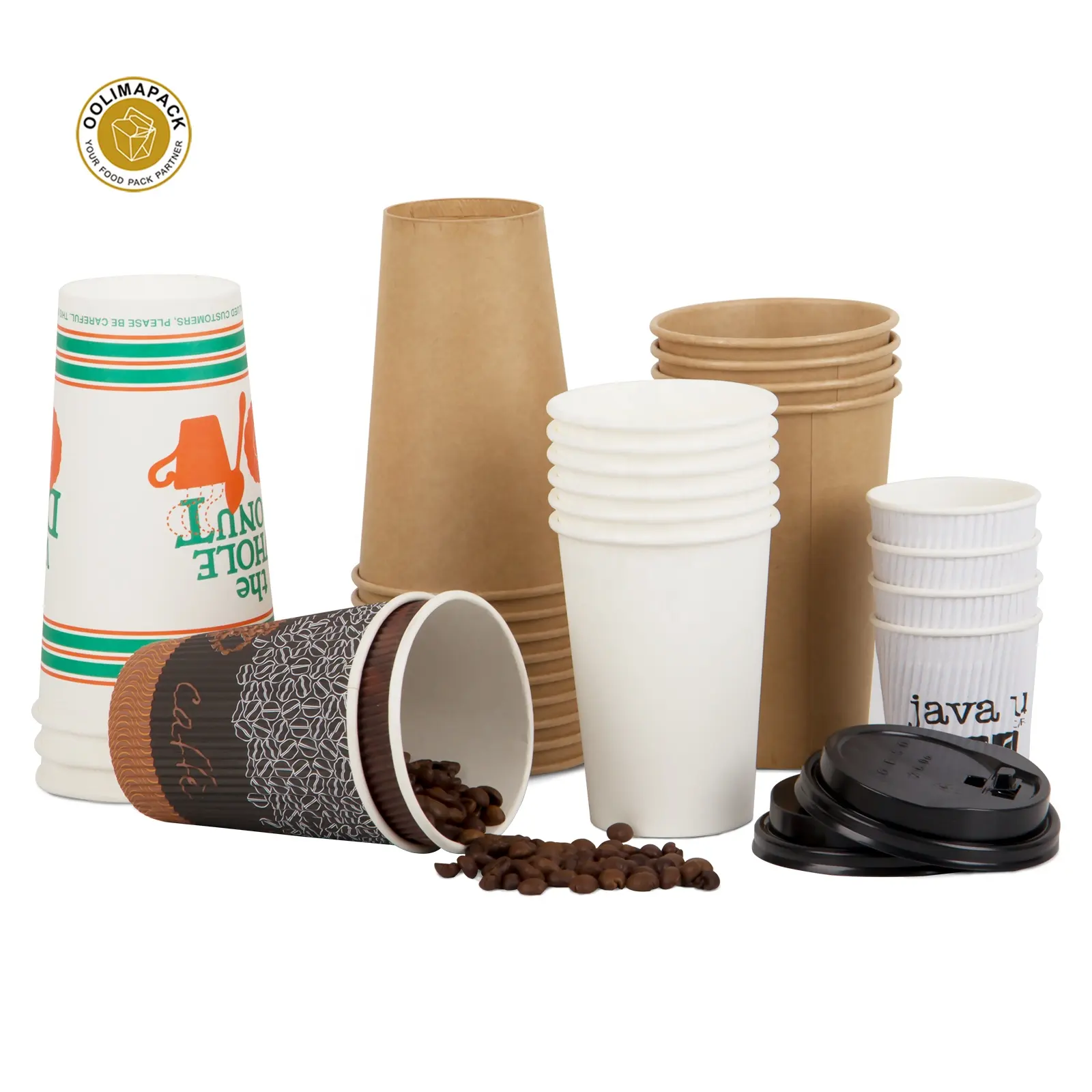 Custom Disposable Paper Take Away Coffee Cup For Drink Coffee