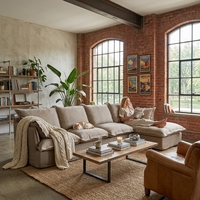 Modernes Wohnzimmer-Schlafsofa Luxus-Villa Modulares Sofa Komfortables Schlafsofa für Villen und Apartments
