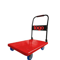 Carretilla de plataforma plana Hengyu, capacidad de carga pesada de hasta 400 kg (800 lb)