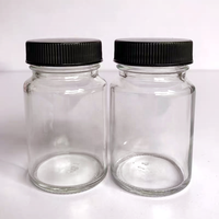 60ml 75ml 100ml pharmaceutique clair large bouche pilule capsule bouteille médecine verre tablette pots