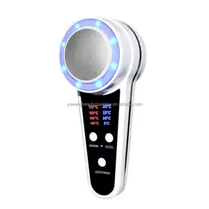 Hot and cold photon beauty instrument LCD ultrasonic hammer portable facial beauty device