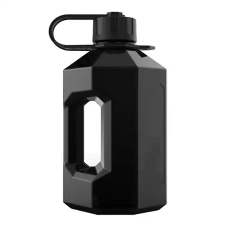 2 литра спортивный стиль пластиковый кувшин для воды Большой Многоразовый фитнес тренажерный зал посуда для напитков с боковой ручкой Крышка прямой шейкер BPA бесплатно