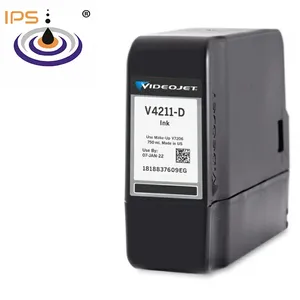 750Ml Videojet Inktcartridge Originele V4210-D V4211-D V4218-D V7205-d V7206-D V7210-d 1280 1580 1880 Inkjet Codeermachine