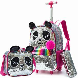 Mochila rodante personalizada <span class=keywords><strong>de</strong></span> fábrica Jasminestar, mochila escolar resistente al agua para niños, mochila escolar <span class=keywords><strong>de</strong></span> mano con ruedas para niñas - Product Image 2