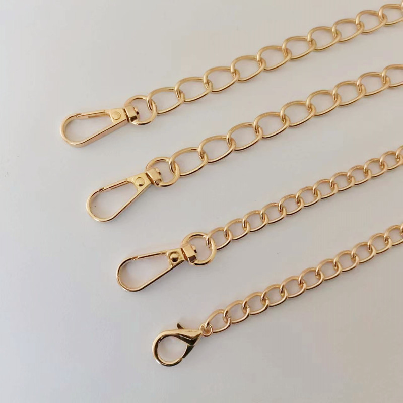 Wholesale DIY Handmade Bag Hardware Light Gold Large Hole Chain Shoulder Strap Aluminium Bag Strap Accessories for Suitcase Bag