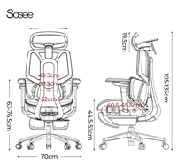 Chaise de jeu ergonomique haut de gamme Hbada X7 avec support lombaire intelligent IA, massage chauffant et base en alliage d'aluminium – Luxe