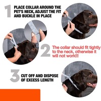 Collier apaisant pour animaux de compagnie en silicone réglable et durable, à libération rapide pour l'entraînement, formule naturelle anti-puces, anti-tiques, anti-moustiques, réduit