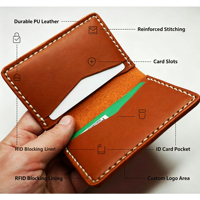 Etui porte-cartes d'identité d'entreprise personnalisé de haute qualité durable en Pu avec protection RFID et logo personnalisé pour hommes ou femmes