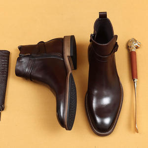 Chaussures en cuir décontractées pour hommes, nouveau design, en cuir d'agneau souple, résistantes à l'eau, antidérapantes et durables. - Product Image 3