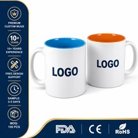 Mug à café en céramique personnalisé, écologique, multicolores, vente en gros, mug à café en céramique personnalisé par sublimation avec logo