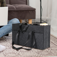 Bolso de mano de fieltro reciclado ecológico color carbón con correa de webbing, venta al por mayor, logotipo personalizado, compra directa de fábrica, bolso de hombro