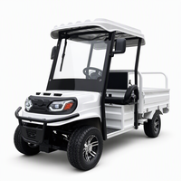 Chariot utilitaire électrique à 4 roues avec capot de benne, pneus tout-terrain, moteur 2500W, 30 km/h, certifié CE